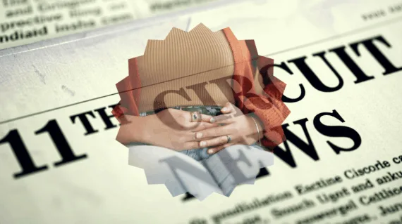 11th Circuit Vaginal Mesh News headline featuring a woman with pelvic pain