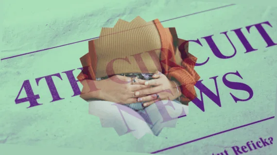4th Circuit Vaginal Mesh News headline featuring a woman with pelvic pain